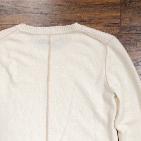 Habitual • Sora Sweater merino wool cashmere knit ivory cream soft pullover - Picture 9 of 11